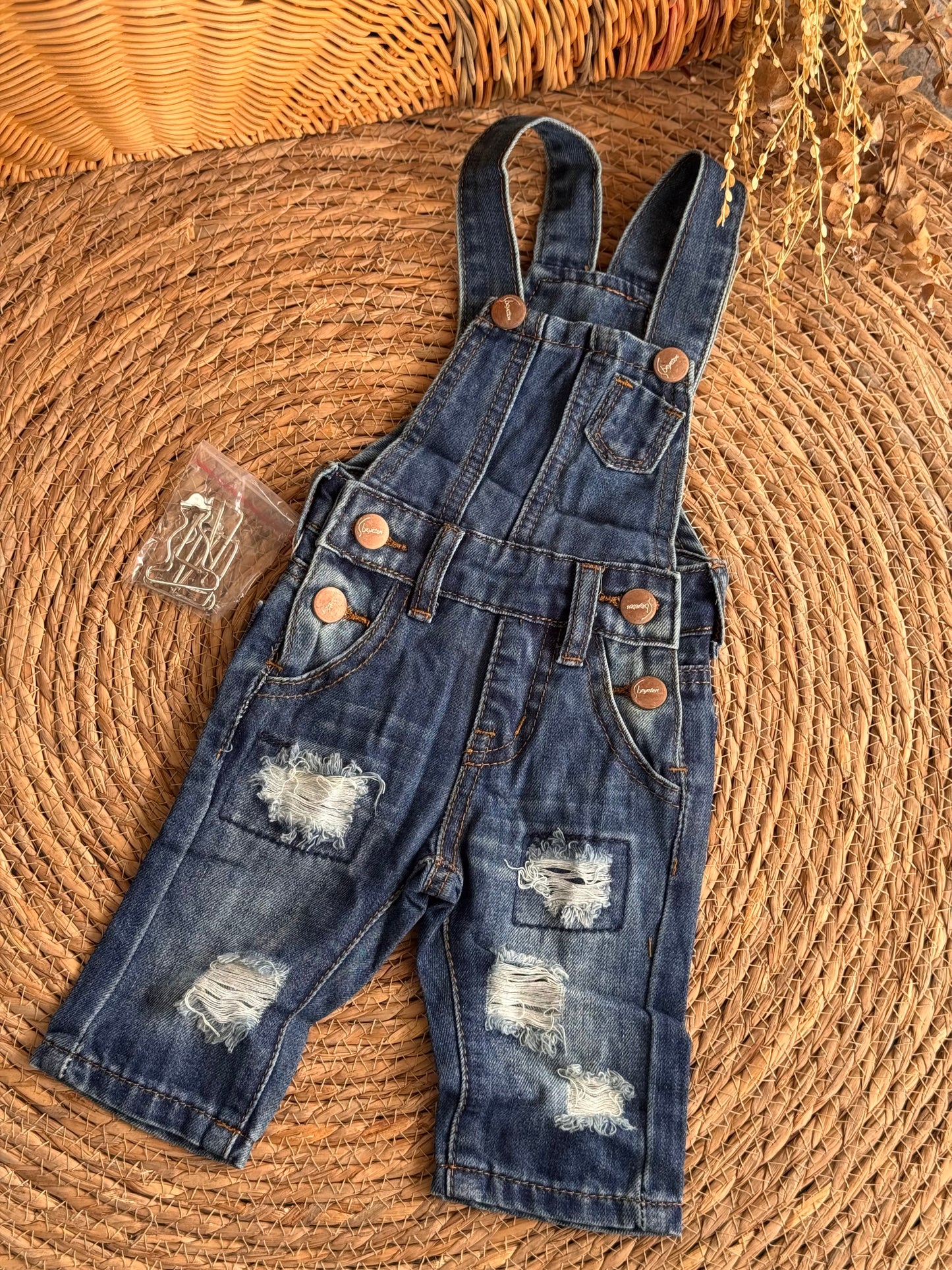Wild & Free Distressed Denim Overalls