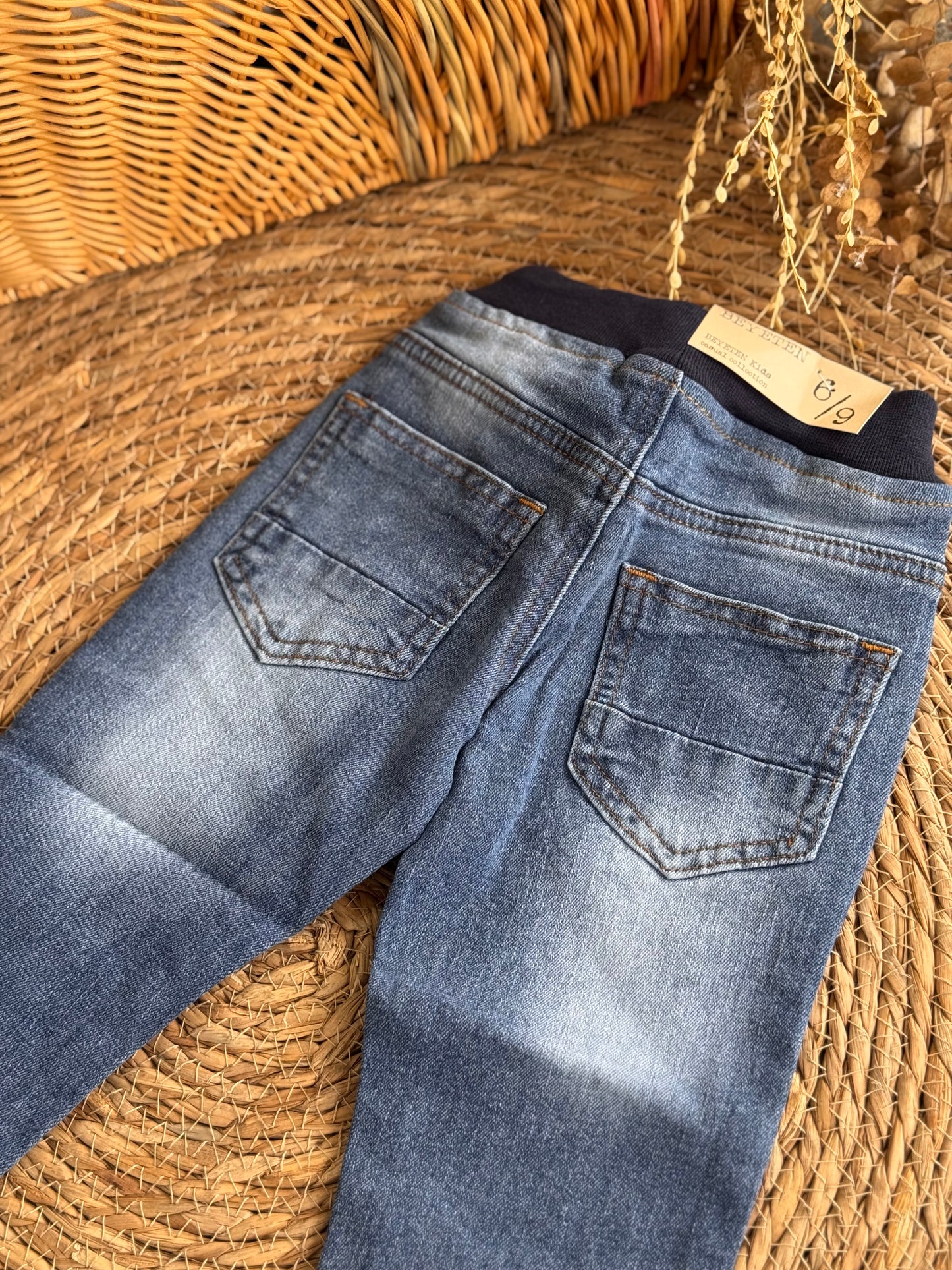 Daily Adventure Drawstring Jeans-navy blue