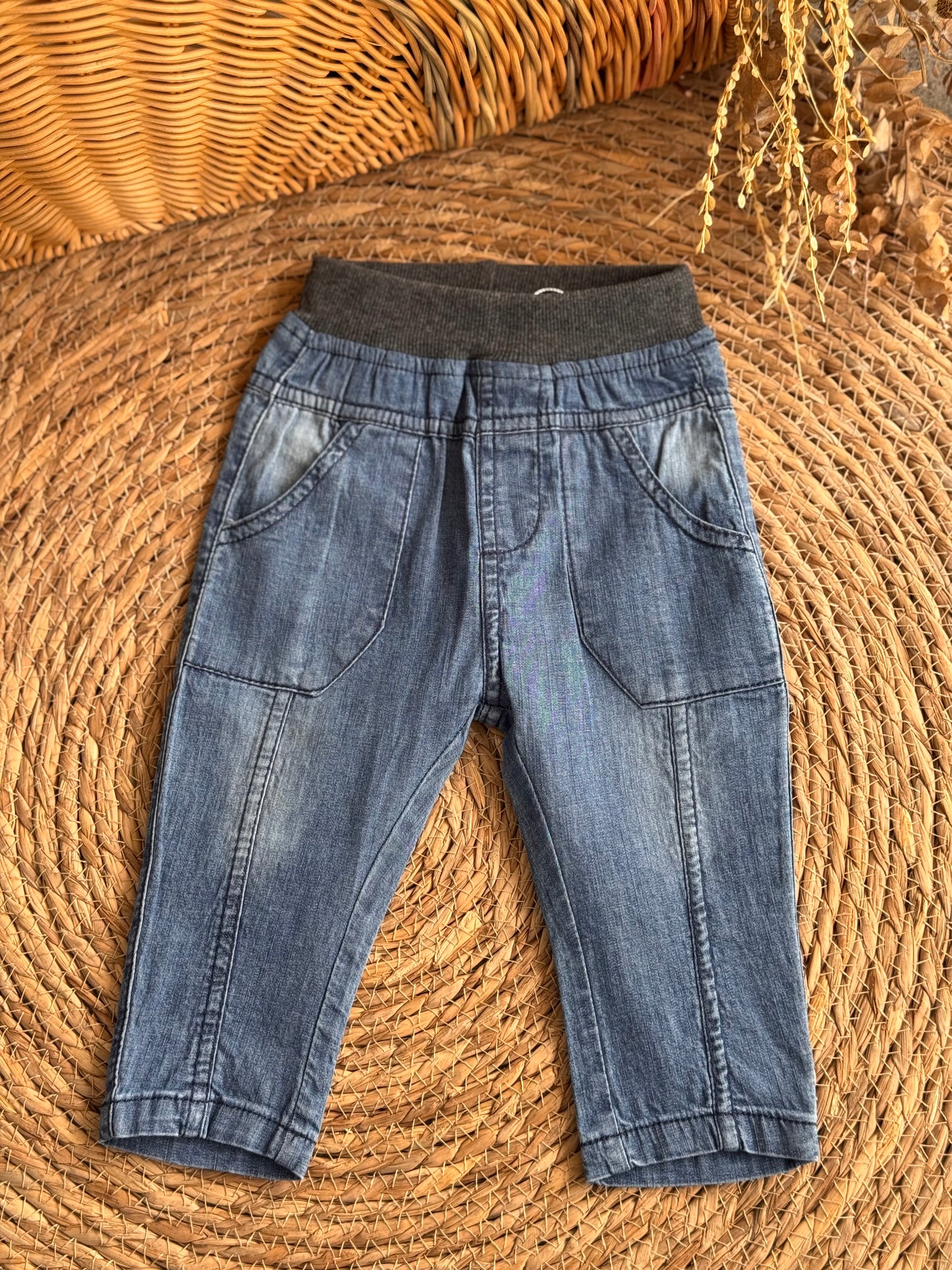 Daily Adventure Drawstring Jeans-Dark Grey