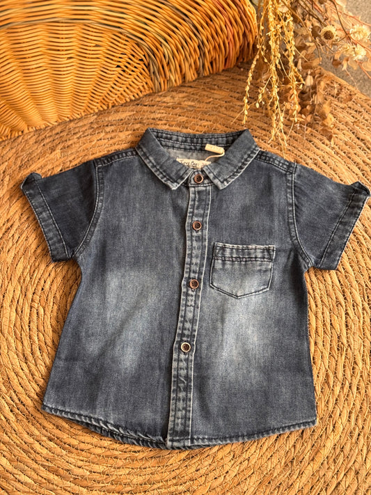 Short Sleeve Denim Shirt