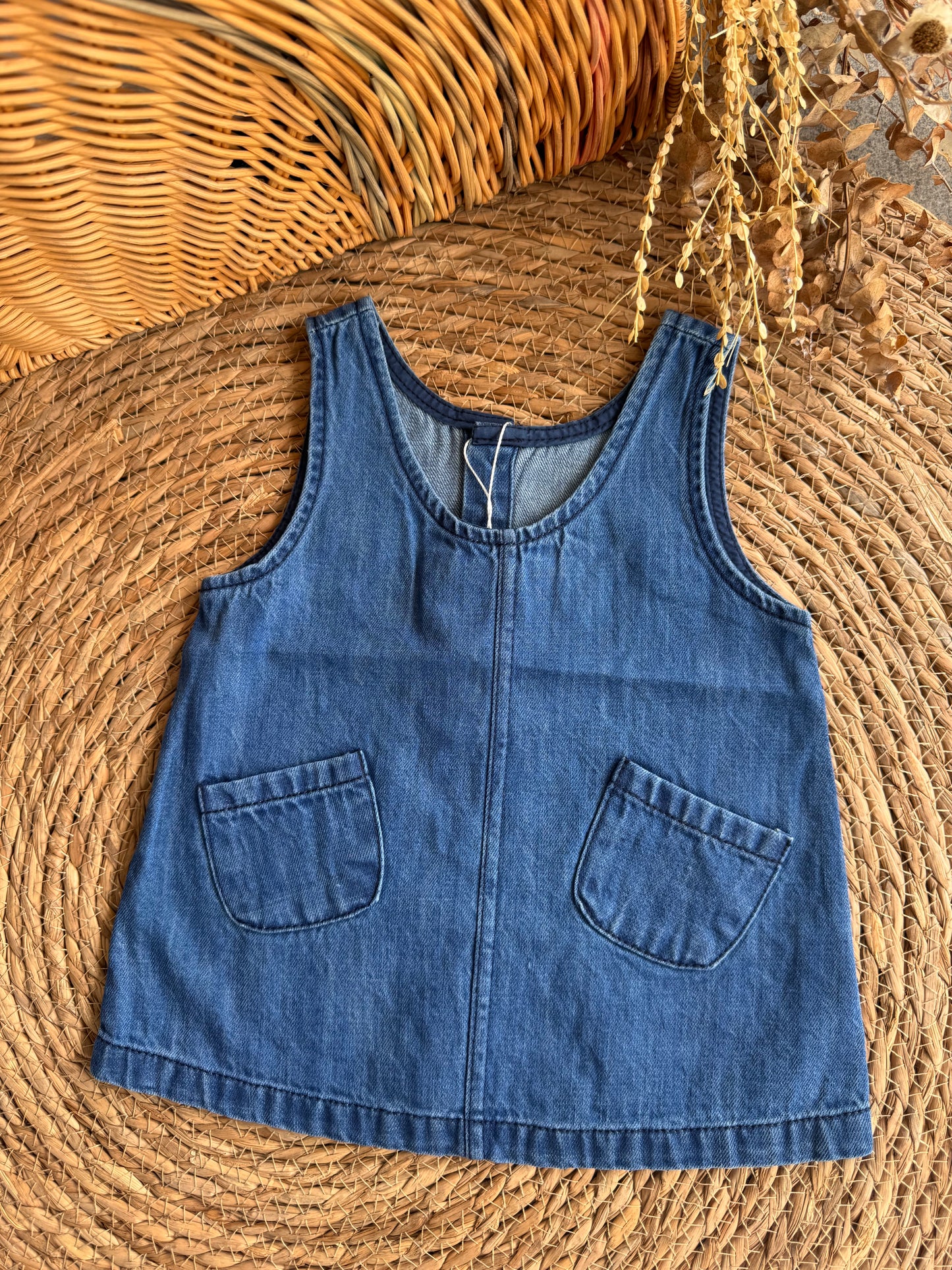 Baby Denim Pinafore Dress