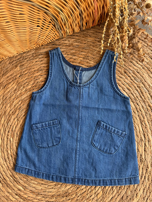 Baby Denim Pinafore Dress