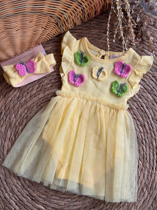 Butterfly Yellow Dress