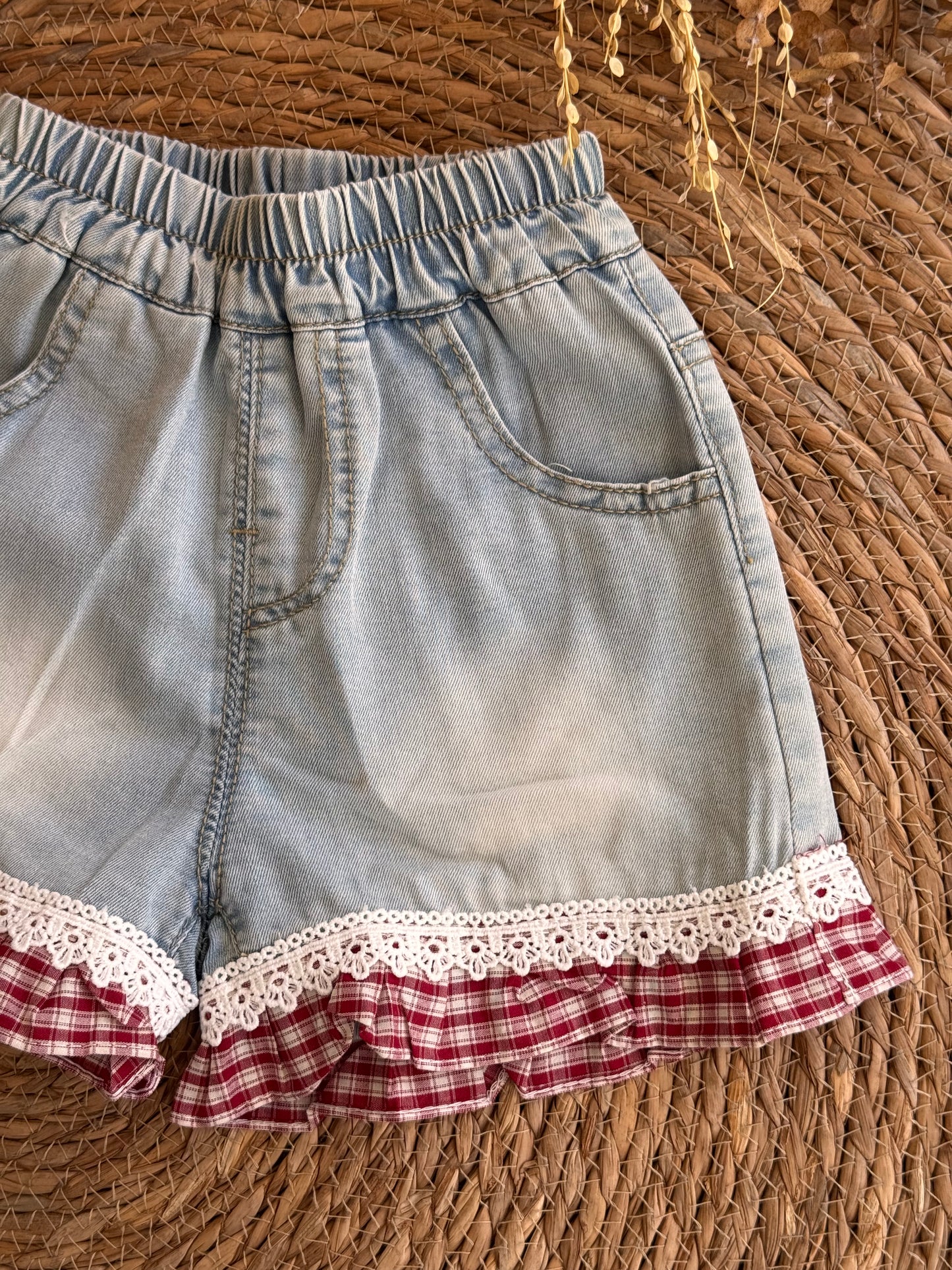 Cherry Picnic Denim Shorts 🍒