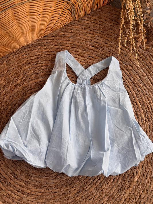 Soft Puff Top - Light Blue