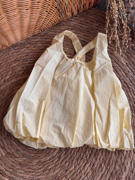 Soft Puff Top - Pastel Yellow