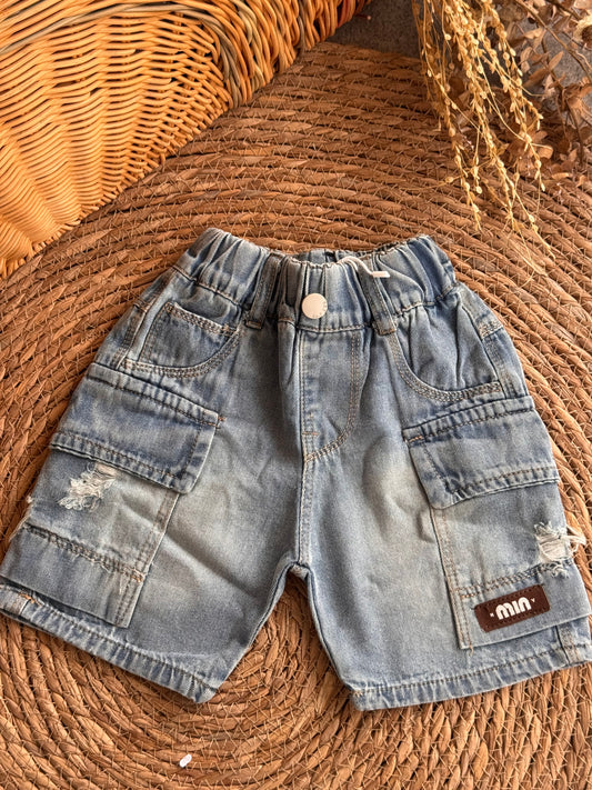 Toddler Streetwear Distressed Denim Shorts
