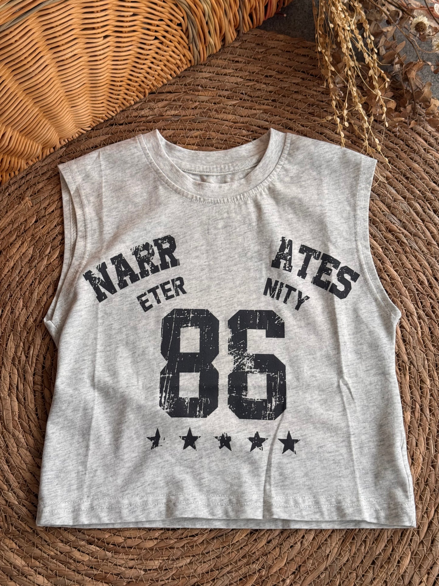 Narrates 86 Muscle Tank – Heather Grey