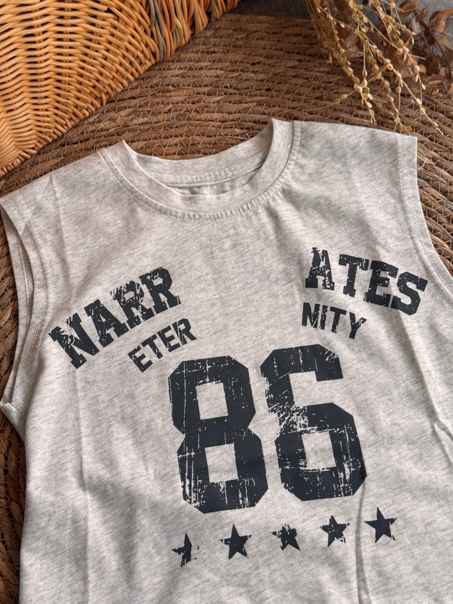 Narrates 86 Muscle Tank – Heather Grey