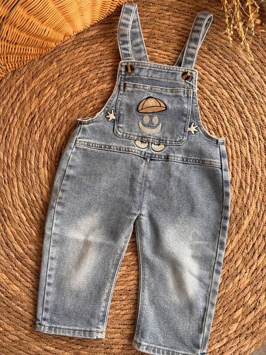 Happy Cap Denim Overalls
