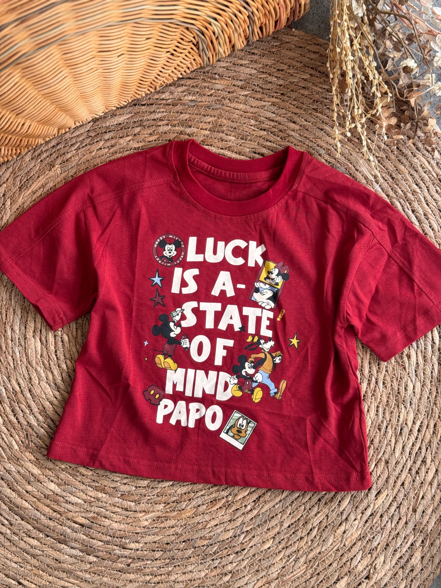 Oversized red Mickey Tee