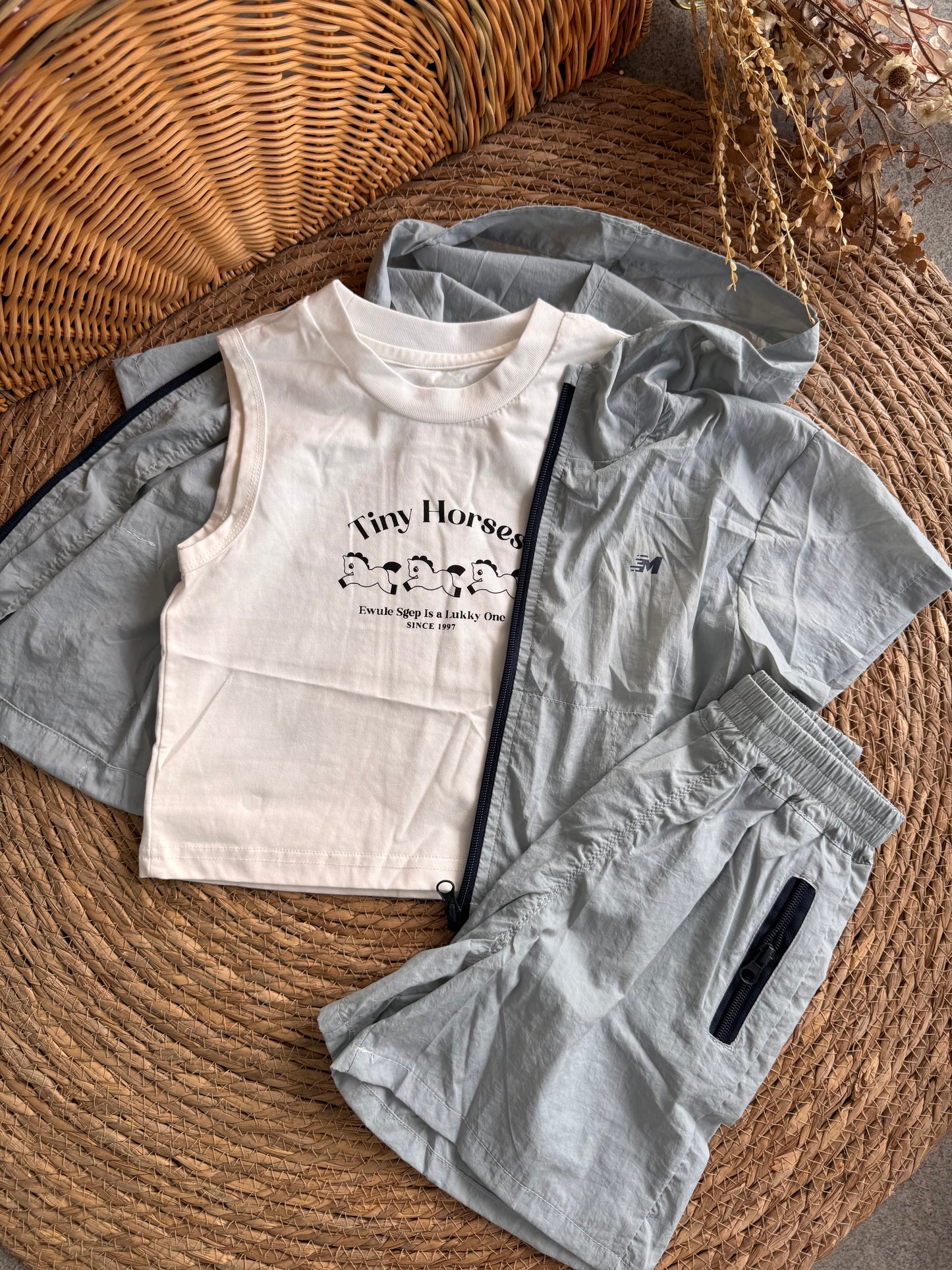 Little Adventurer 3-Piece Hooded Short Set