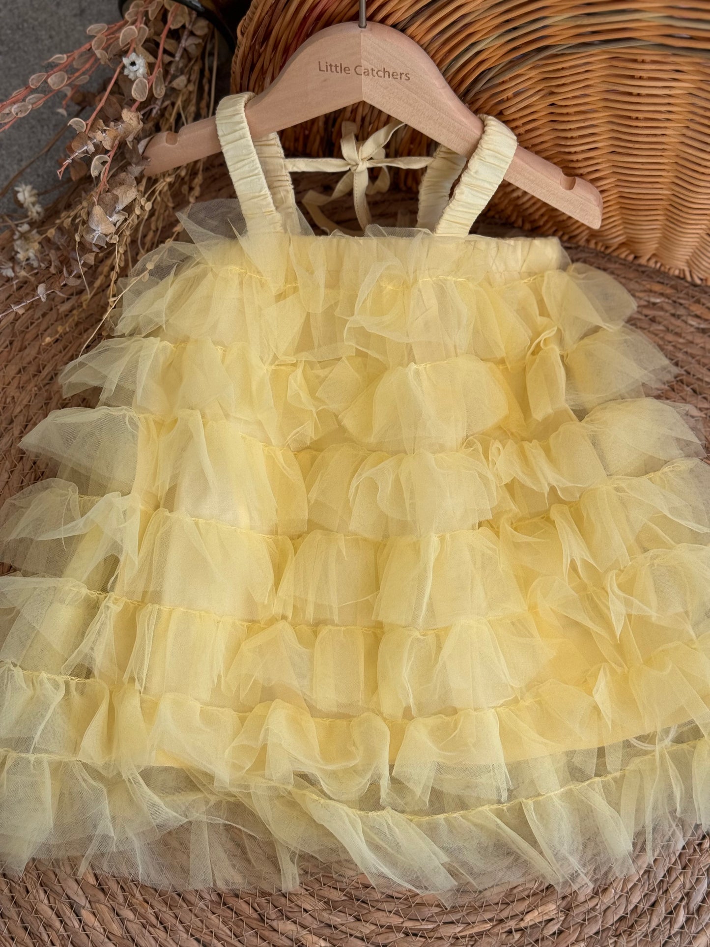 Dream Ruffle Dress - Butter Yellow