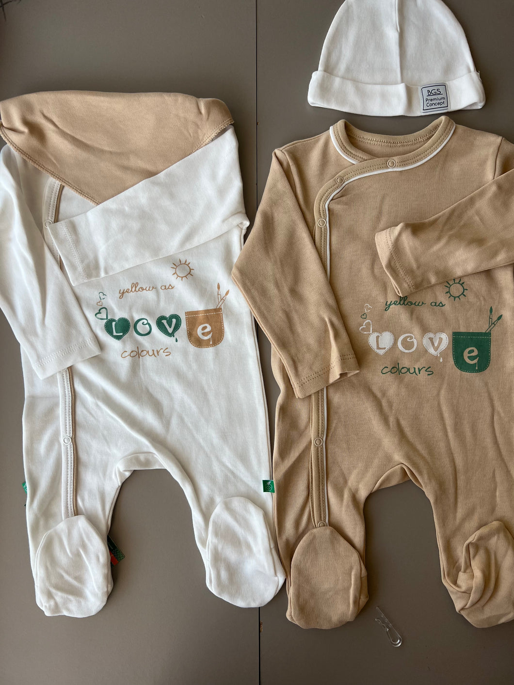 Love colors overall set-beige
