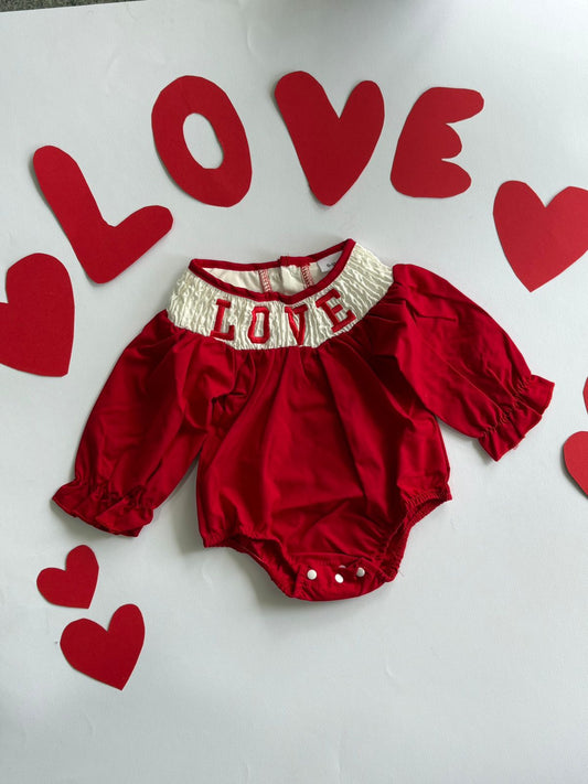 Love Romper Red