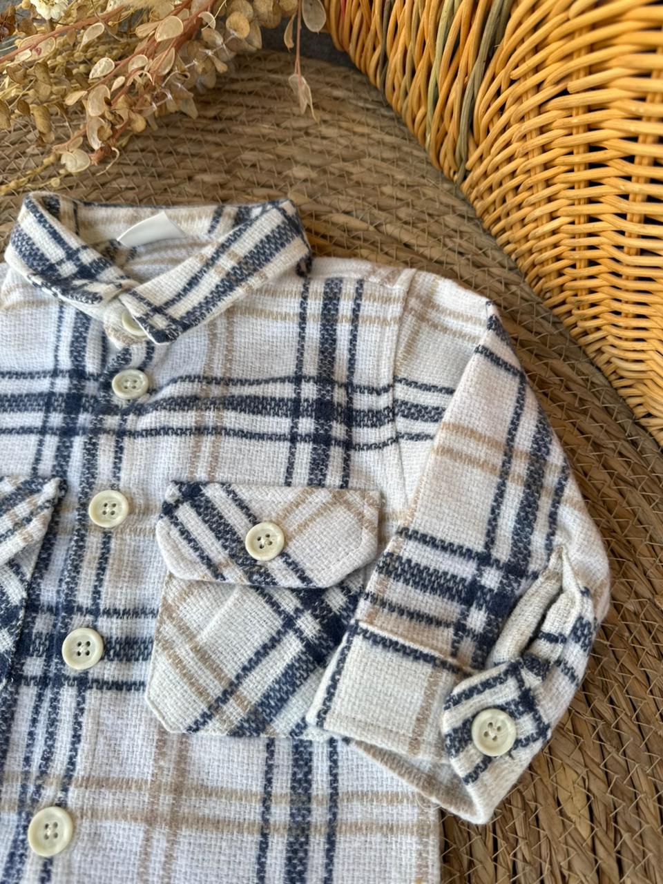Plaid Shirt- White