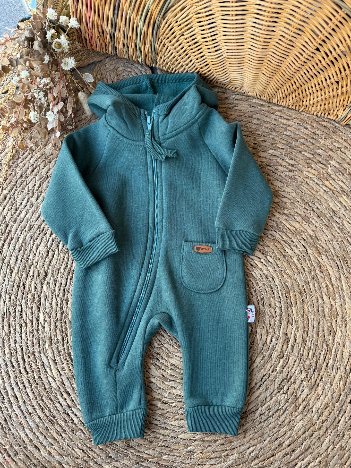 Cozy Winter Overall-sage green