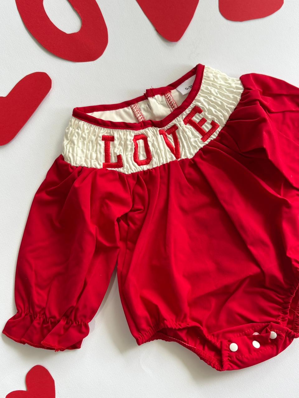 Love Romper Red