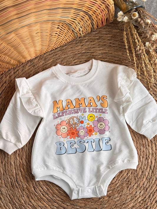 Mama'S Expensive Little Bestie-Romper