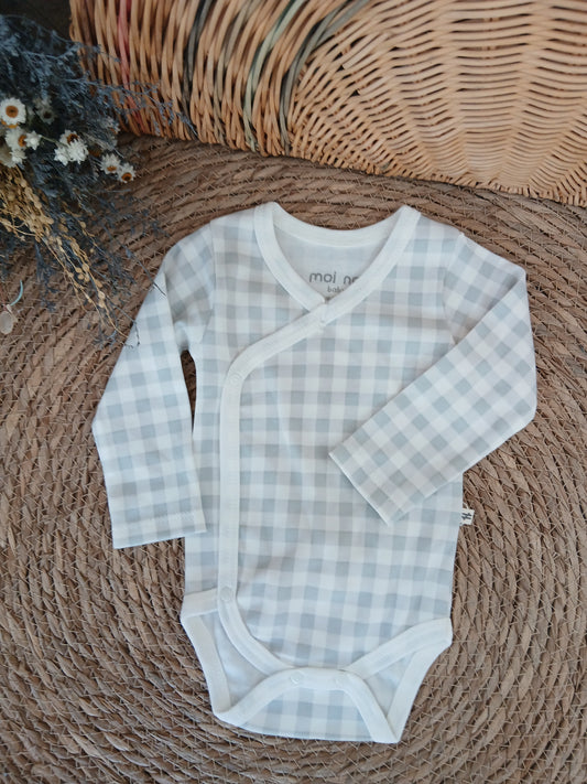Gingham body-grey
