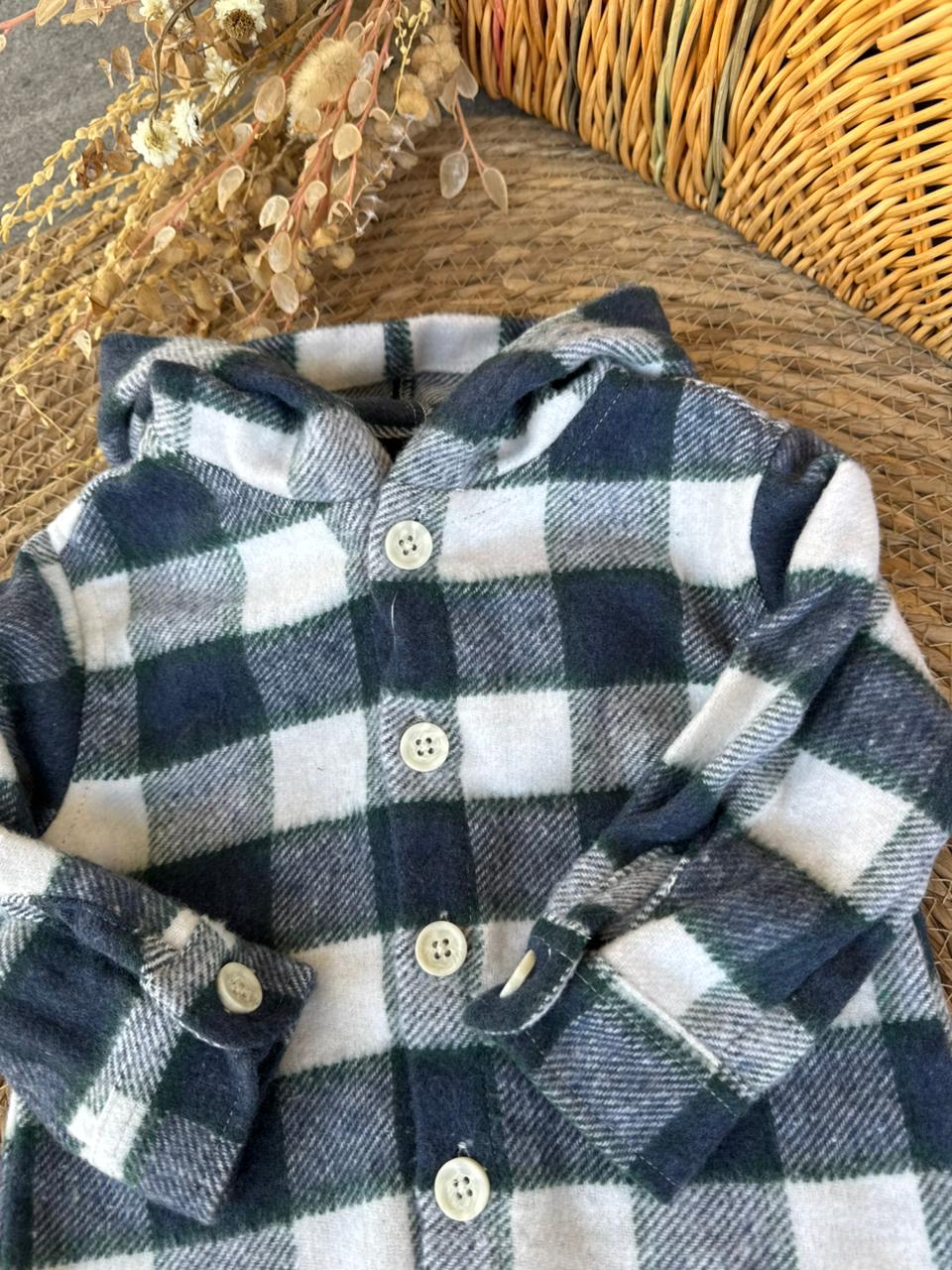 Plaid Shirt-Green&Blue