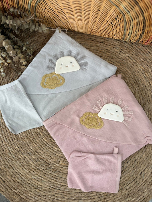 Sunny Cuddles Hooded Towel