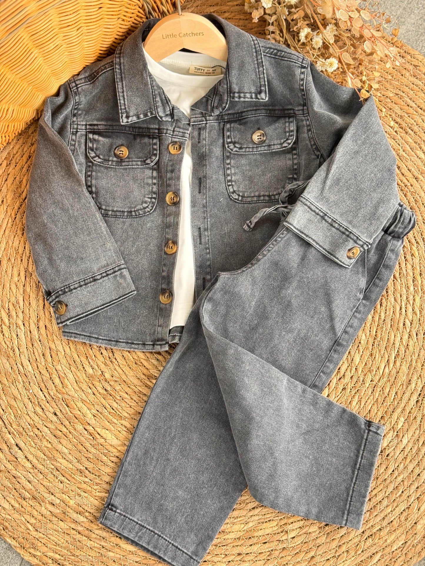 Future Denim Set-Black