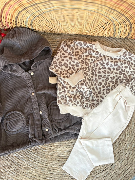 Corduroy Chic & Leopard Print Set