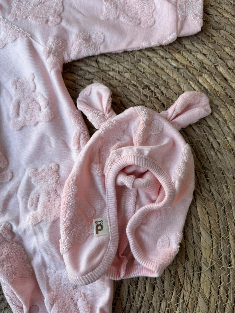 Hooded Romper-Pink