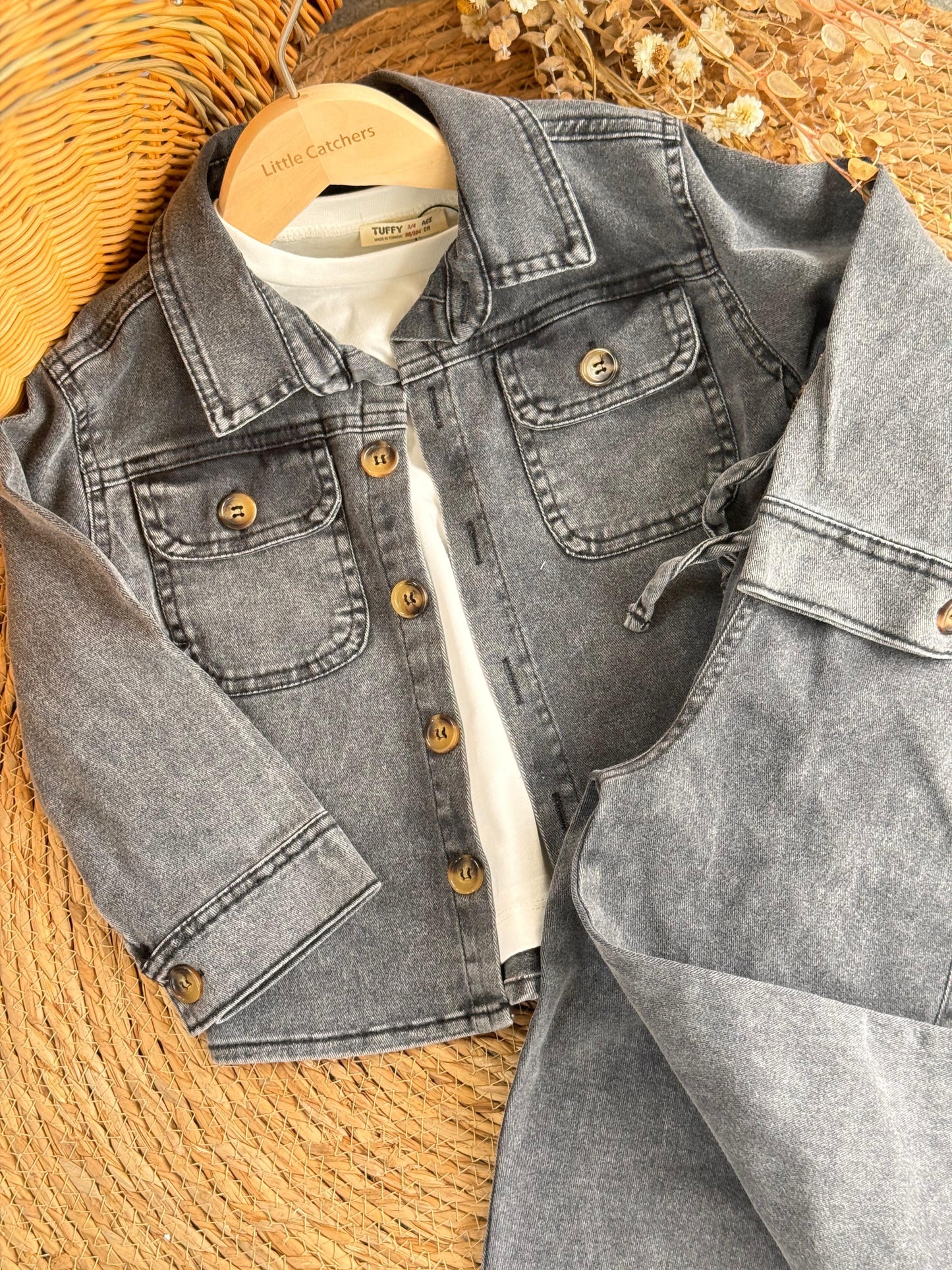 Future Denim Set-Black