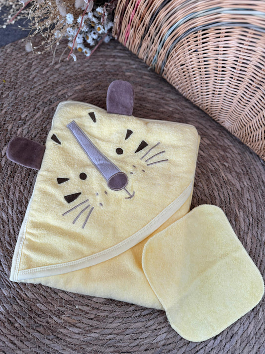 Safari Lion Baby Bath Wrap
