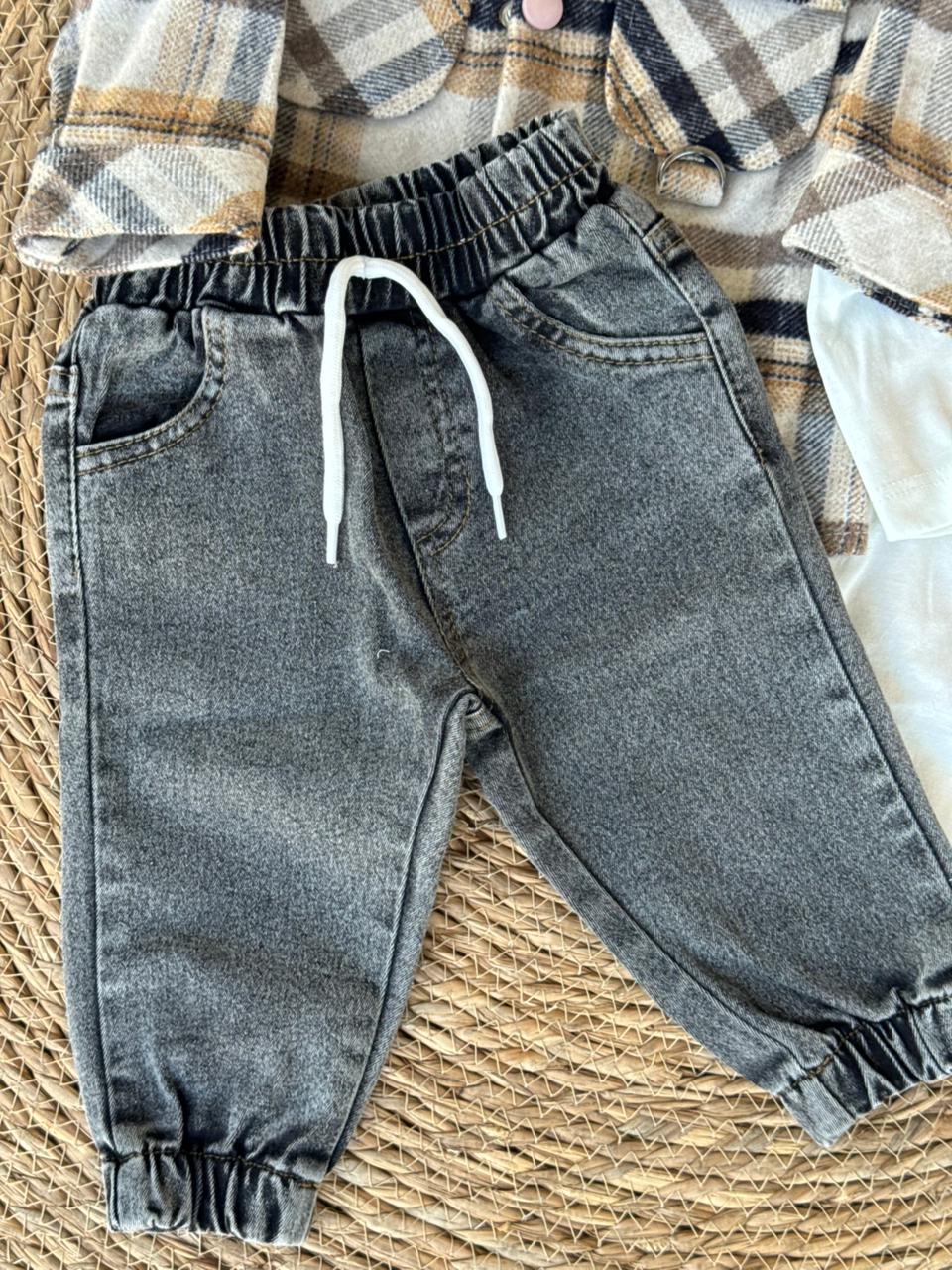 Plaid Set Mustard Of 3pcs