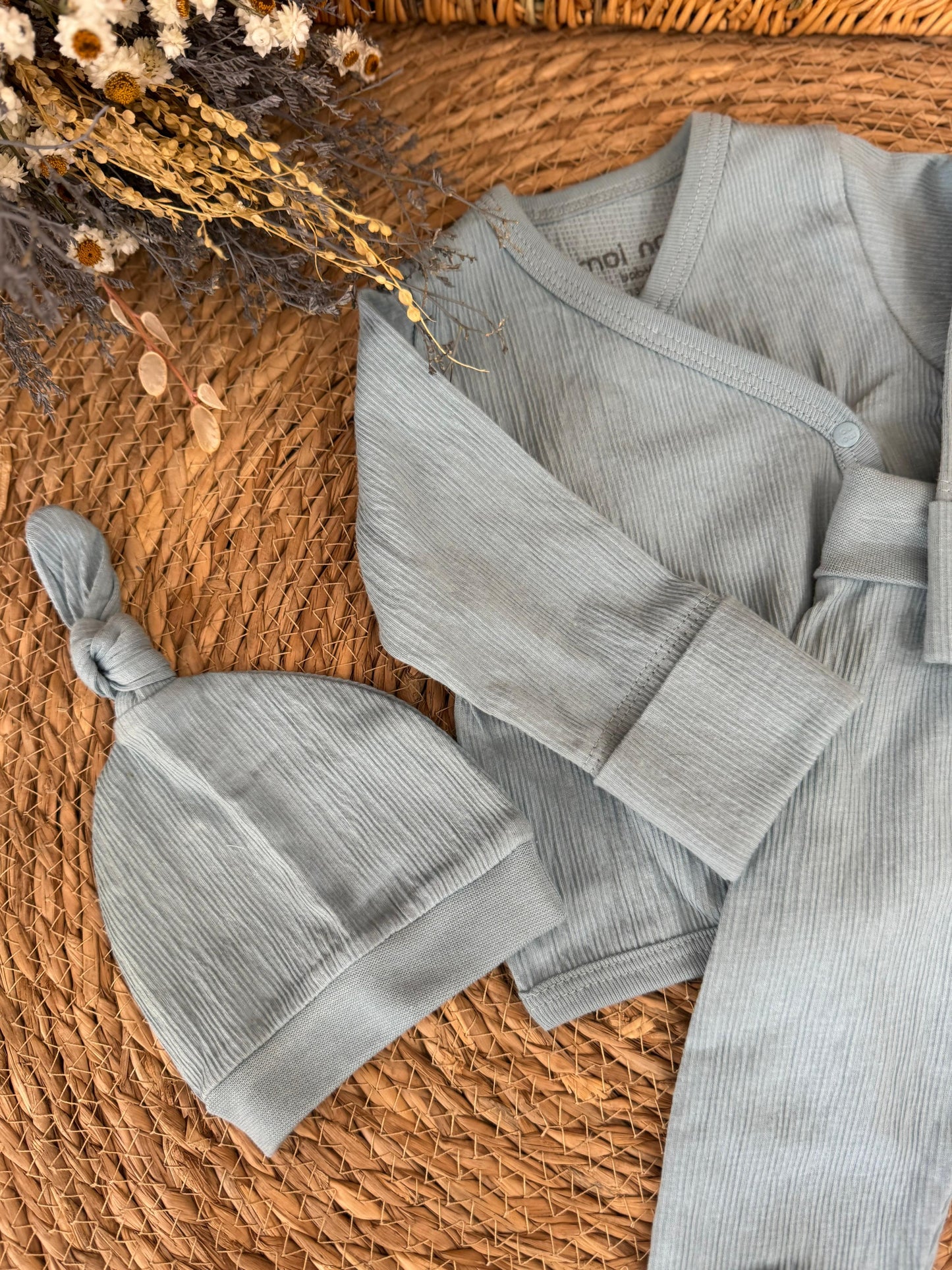 Ribbed Blue Hospital set of 3pcs