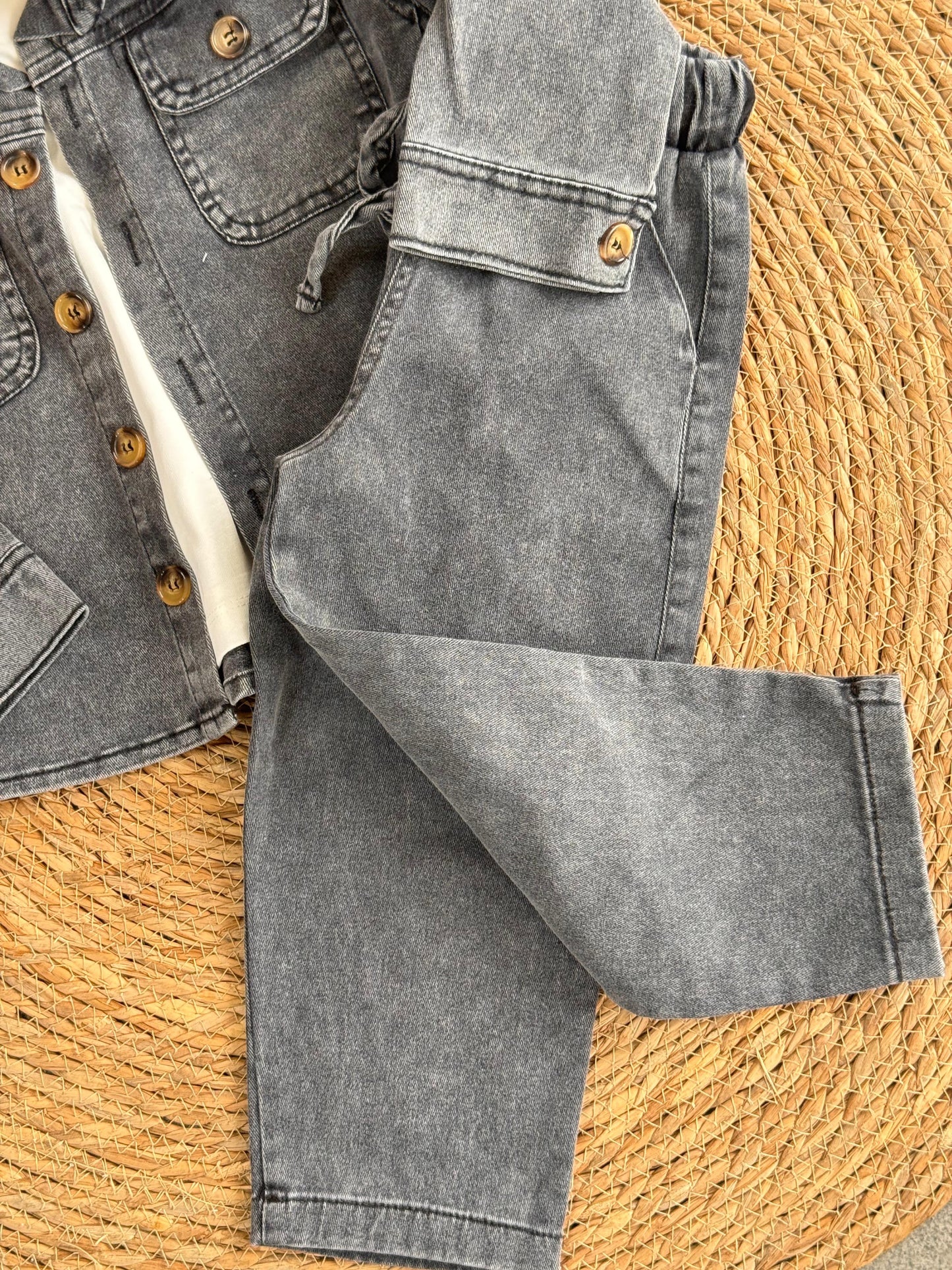 Future Denim Set-Black